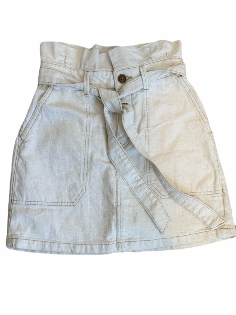 Free People Light Wash Denim High Waist Skirt size 2